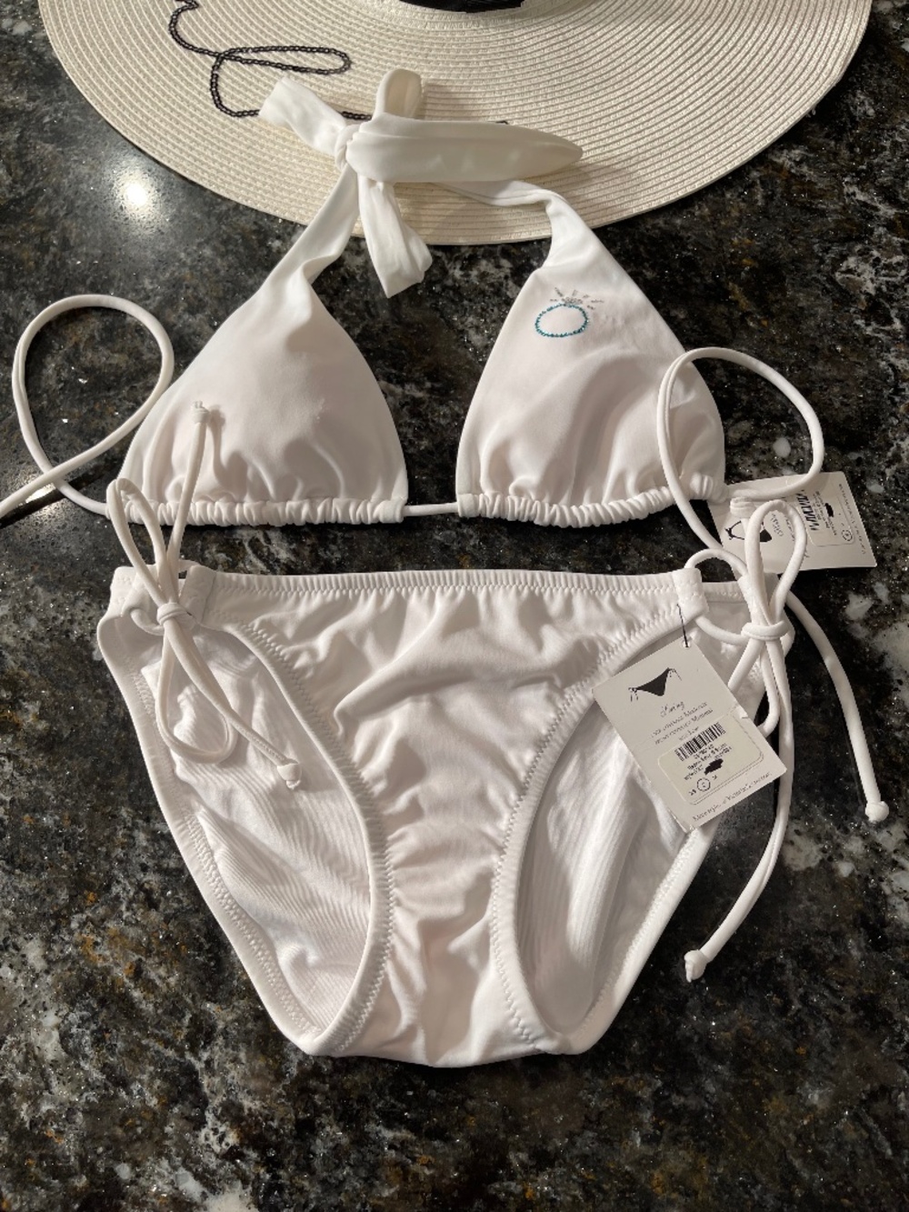 NWT Victoria Secrets bikini set Newlyweds rhinestone vintage